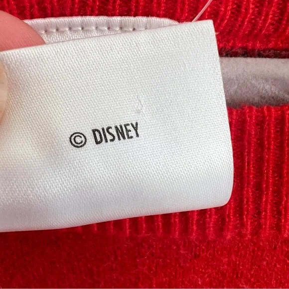 Disney Minnie Mouse Sweater Red White Polka Dots PLUS SIZE 2X Pullover Knit NWT - Picture 9 of 11